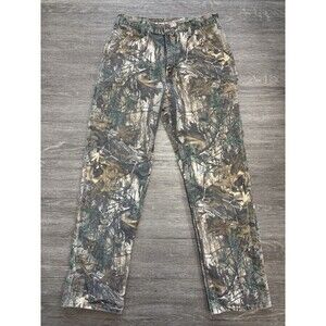Carhartt Men's hunting pants featuring a Realtree camouflage pattern 34x34